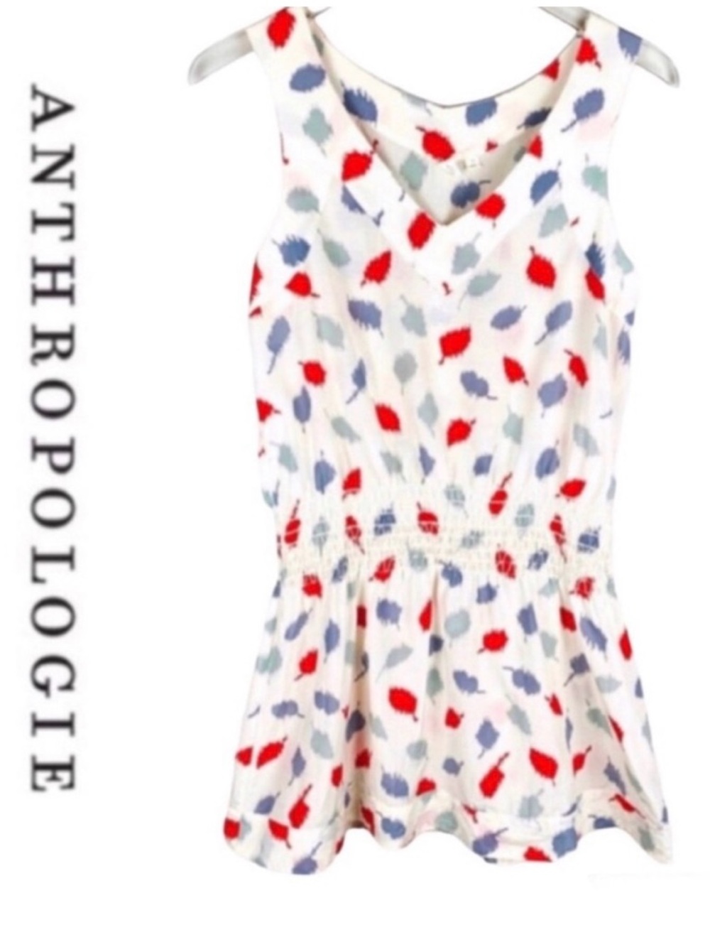 Anthropologie E by Elouise Drop Waist Sleeveless Print Dress